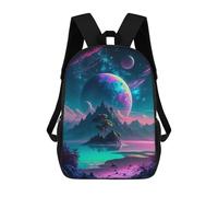 sinyumoney Alien Planet Landscape -1 Zaino Per Bambini, Zaino Scolastico Stampato in 3D, Zaino Per Ragazzi E Ragazze, Borsa Scolastica Regolabile Per La Scuola Primaria 17inch