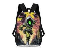 sinyumoney Alien Pursuit Space Odyssey Zaini Per Bambini Zaino Scolastico Borsa Scolastica Stampata in 3D Borsa Scolastica Per Ragazzi Studenti Delle Scuole Elementari E Medie 17inch