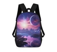 sinyumoney Alien Violet Planet Zaini Stampati in 3D, Borsa Scolastica Casual Per Bambini, Borsa Scolastica Alla Moda Per Ragazzi, Studenti Delle Scuole Medie 17inch