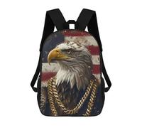 sinyumoney American Bald Eagle Zaino Scolastico Per Bambini Stampato in 3D, Zaini Da Viaggio Ad Alta Capacità, Borse Per Libri, Zaini Scolastici Per Bambini 17inch