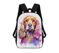 sinyumoney American Cocker Watercolor Zaini, Zaino Per Bambini, Borsa Scolastica Per Studenti, Zaini Da Viaggio Stampati in 3D, Zaino Accessorio Moda, Zaini Impermeabili Per Bambini 17inch