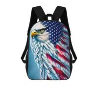 sinyumoney American Flag Eagle Artwork Zaino, Borsa Scolastica Stampata in 3D, Borsa Per Il Pranzo Scolastico, Zaino Da Viaggio, Zaino Per Amici, Zaino Scolastico Per Ragazze E Ragazzi 17inch