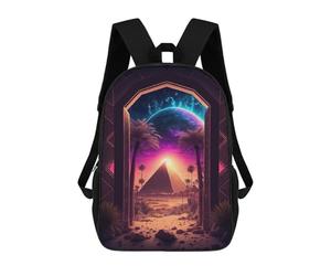 sinyumoney An Ancient Retro Pyramid Zaino Per La Scuola Stampato in 3D Borsa Scolastica Per Ragazzi E Ragazze Zaino Per Bambini Zaino Da Viaggio 17inch