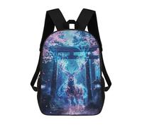 sinyumoney Ancient Tree of Beginnings - Zaino da scuola per adolescenti, stampa 3D, regolabile, alla moda, con scomparti per bambini, ragazzi, ragazze, studenti e ragazzi, Sacred Deer Sanctuary Art