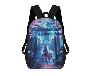 sinyumoney Ancient Tree of Beginnings - Zaino da scuola per adolescenti, stampa 3D, regolabile, alla moda, con scomparti per bambini, ragazzi, ragazze, studenti e ragazzi, Sacred Deer Sanctuary Art