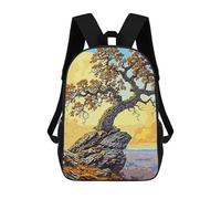 sinyumoney Ancient Tree Vintage Zaino Scolastico Per Bambini, Borsa Scolastica Stampata in 3D Per Ragazzi, Studenti Delle Scuole Elementari E Medie 17inch