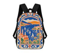 sinyumoney Andalusia Travel Poster Art Deco Style Zaino Per Scuola Secondaria, Casual, Da Viaggio, Per Ragazzi/ragazze/adolescenti 17inch