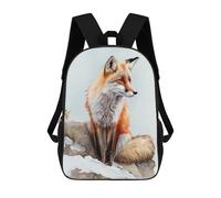 sinyumoney Arctic Red Fox Zaini Per Bambini Zaino Scolastico Borsa Scolastica Stampata in 3D Borsa Scolastica Per Ragazzi Studenti Delle Scuole Elementari E Medie 17inch