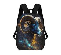 sinyumoney Aries in Space Zaino Scolastico Per Bambini Stampato in 3D, Zaini Da Viaggio Ad Alta Capacità, Borse Per Libri, Zaini Scolastici Per Bambini 17inch
