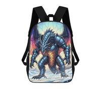 sinyumoney Armored Dragon in Snowy Landscape Zaino Per Bambini Borsa Scolastica Per Ragazzi Cartone Animato Stampa 3D Borsa Scolastica Per Studenti Zaino Per Laptop Per Ragazzi E Ragazze 17inch