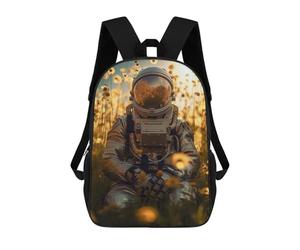 sinyumoney Astronaut And Sunflowers Zaino Scolastico Stampato in 3D, Borse Scolastiche Per Ragazzi E Ragazze, Zaino Per Laptop Per Bambini/studenti/adulti 17inch