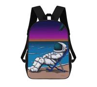 sinyumoney Astronaut And Sunset Zaino Scolastico Stampato in 3D, Borse Scolastiche Per Ragazzi E Ragazze, Zaino Per Laptop Per Bambini/studenti/adulti 17inch