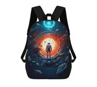 sinyumoney Astronaut And The Unknown Zaini Stampati in 3D, Borsa Scolastica Casual Per Bambini, Borsa Scolastica Alla Moda Per Ragazzi, Studenti Delle Scuole Medie 17inch