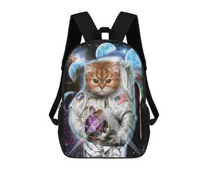 sinyumoney Astronaut Cat in Space -4 Zaino Per Bambini Zaino Divertente E Alla Moda Borsa Per Libri Per Ragazzi E Adolescenti Borse Scolastiche Stampate in 3D Per Ragazzi 17inch