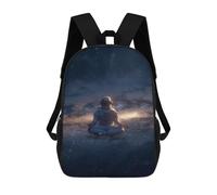 sinyumoney Astronaut Floating in Space-5 Zaino Scolastico Per Bambini, Zaino Casual Da Viaggio Per Ragazzi E Ragazze, Zaino Da Giorno Di Grande Capacità 17inch