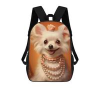 sinyumoney Astronaut Gazing at Planets -3 Zaini Stampati 3D Per Bambini, Borse Da Scuola Alla Moda Per Ragazzi Borse Da Viaggio Borse Scuola Scuola Per Studenti Primaria, Pampered Pooch Ritratto, 17"