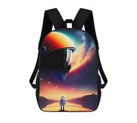 sinyumoney Astronaut Gazing at Planets -3 Zaini Stampati 3D Per Bambini, Borse Da Scuola Alla Moda Per Ragazzi Borse Da Viaggio Borse Scuola Scuola Per Studenti Primaria, Astronaut Gazing At Planets