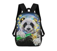 sinyumoney Astronaut Giant Panda Zaino Scolastico Per Bambini, Borsa Scolastica Stampata in 3D Per Ragazzi, Studenti Delle Scuole Elementari E Medie 17inch