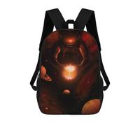 sinyumoney Astronaut Holding Fire Zaino Scolastico Per Bambini, Stampato in 3D, Borsa Scolastica Alla Moda, Borsa Scolastica Casual Per Ragazzi, Studenti Delle Scuole Elementari E Medie 17inch