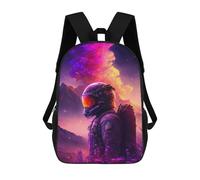 sinyumoney Astronaut in Alien Landscape Zaino Per Bambini Zaino Divertente E Alla Moda Borsa Per Libri Per Ragazzi E Adolescenti Borse Scolastiche Stampate in 3D Per Ragazzi 17inch