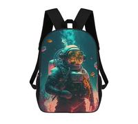 sinyumoney Astronaut in Coral Reef Zaino, Borsa Scolastica Stampata in 3D, Borsa Per Il Pranzo Scolastico, Zaino Da Viaggio, Zaino Per Amici, Zaino Scolastico Per Ragazze E Ragazzi 17inch