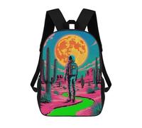 sinyumoney Astronaut in Desert with Moon Zaino Per Bambini Borsa Scolastica Per Ragazzi Cartone Animato Stampa 3D Borsa Scolastica Per Studenti Zaino Per Laptop Per Ragazzi E Ragazze 17inch