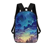 sinyumoney Astronaut in Space Playing Sassofono Zaino Scuola Stampato 3D, Zaino Alla Moda Per Bambini, Zaino Per Ragazzi Studenti Del College, Dramatic Skyline, 17"