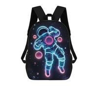 sinyumoney Astronaut Neon Zaini Stampati in 3D Per Bambini, Zaini Scolastici, Borse Scolastiche, Zaini Alla Moda Per Ragazzi, Studenti Delle Scuole Elementari E Medie 17inch