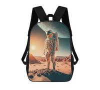 sinyumoney Astronaut on Mars -4 Zaino Scolastico Per Bambini Stampato in 3D Per Bambini, Zaini Da Viaggio, Borse Per Libri Per Ragazzi, Studenti Delle Scuole Elementari 17inch