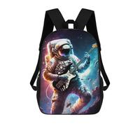 sinyumoney Astronaut Playing Guitar in Space -10 Zaino Scolastico Per Bambini Alla Moda Casual Zaini Per Bambini Stampati in 3D Borse Scolastiche Per Ragazzi Zaino Grande 17inch