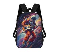 sinyumoney Astronaut Playing Guitar in Space Zaino Per Bambini, Zaino Scolastico Stampato in 3D, Zaino Per Ragazzi E Ragazze, Borsa Scolastica Regolabile Per La Scuola Primaria 17inch