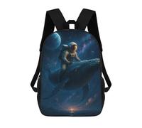 sinyumoney Astronaut Riding A Whale in Space Zaino Scolastico, Zaino Per Libri, Zaini Per Bambini Stampati in 3D, Zaini Per Bambini, Zaini Scolastici Per Bambini, Zaini Da Viaggio 17inch