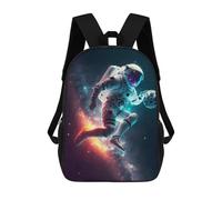 sinyumoney Astronaut Soccer Player Zaino Scolastico Zaino Per Bambini Borsa Scolastica Di Grande Capacità Zaino Per Bambini Per La Scuola Zaino 3D Borsa Per Libri Regali Per Bambini 17inch