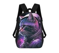 sinyumoney Astronaut Space Cat Zaino Per Bambini, Borsa Scolastica Di Grande Capacità, Zaino Per Studenti, Zaino Per Ragazzi, Ragazze, Adulti, Adolescenti 17inch