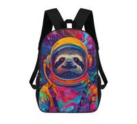 sinyumoney Astronaut Space Sloth Zaino Scolastico Per Bambini, Zaino Casual Da Viaggio Per Ragazzi E Ragazze, Zaino Da Giorno Di Grande Capacità 17inch