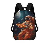 sinyumoney Astronaut With Pizza Space Zaino Per La Scuola Stampato in 3D Borsa Scolastica Per Ragazzi E Ragazze Zaino Per Bambini Zaino Da Viaggio 17inch