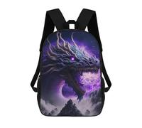 sinyumoney Astronauta in Halloween Forest - 2 zaino per la scuola, per il tempo libero, per ragazzi e ragazze, con grande capacità, Dragon's Thunderous Roar, 17"