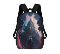 sinyumoney Astronauts Dark Cathedral Zaini, Zaino Per Bambini, Borsa Scolastica Per Studenti, Zaini Da Viaggio Stampati in 3D, Zaino Accessorio Moda, Zaini Impermeabili Per Bambini 17inch