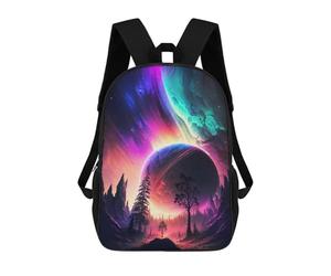 sinyumoney Aurora Sunset Mountain Zaino Scolastico Per Bambini, Zaino Casual Da Viaggio Per Ragazzi E Ragazze, Zaino Da Giorno Di Grande Capacità 17inch