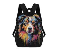 sinyumoney Australian Shepherd Aussie Zaino Per La Scuola Stampato in 3D Borsa Scolastica Per Ragazzi E Ragazze Zaino Per Bambini Zaino Da Viaggio 17inch