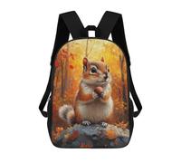 sinyumoney Autumn Squirrel with Nut Zaino Scolastico Alla Moda Per Studenti, Adatto A Ragazzi E Ragazze, Ideale Per Viaggi All'aperto E Attività Ricreative. 17inch