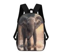 sinyumoney Baby Elephant in Water Zaini, Zaino Per Bambini, Borsa Scolastica Per Studenti, Zaini Da Viaggio Stampati in 3D, Zaino Accessorio Moda, Zaini Impermeabili Per Bambini 17inch