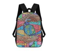 sinyumoney Bambini 17inch Borsa Scolastica A World Between His Hands Zaino Scolastico Per Bambini Borsa Per Libri Scuola Alla Moda Casual Zaini Da Viaggio Stampa 3D Divertenti Borse Per Libri