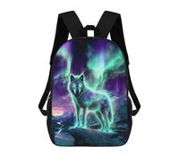 sinyumoney Bambini 17inch Borsa Scolastica Aurora Essence Wolf Zaino Scolastico Per Bambini Borsa Per Libri Scuola Alla Moda Casual Zaini Da Viaggio Stampa 3D Divertenti Borse Per Libri