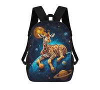 sinyumoney Bambini 17inch Borsa Scolastica Baby Giraffe Lying Space Zaino Scolastico Per Bambini Borsa Per Libri Scuola Alla Moda Casual Zaini Da Viaggio Stampa 3D Divertenti Borse Per Libri