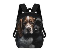 sinyumoney Bambini 17inch Borsa Scolastica English Cocker Spaniel Duo Zaino Scolastico Per Bambini Borsa Per Libri Scuola Alla Moda Casual Zaini Da Viaggio Stampa 3D Divertenti Borse Per Libri