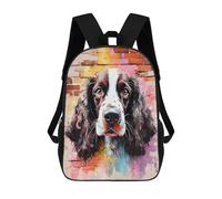 sinyumoney Bambini 17inch Borsa Scolastica English Springer Spaniel Zaino Scolastico Per Bambini Borsa Per Libri Scuola Alla Moda Casual Zaini Da Viaggio Stampa 3D Divertenti Borse Per Libri