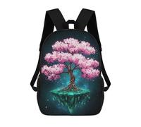 sinyumoney Bambini 17inch Borsa Scolastica Floating Cherry Blossom Tree Zaino Scolastico Per Bambini Borsa Per Libri Scuola Alla Moda Casual Zaini Da Viaggio Stampa 3D Divertenti Borse Per Libri