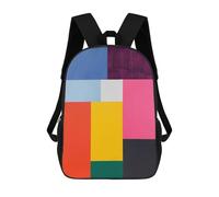 sinyumoney Bambini 17inch Borsa Scolastica Modern Geometry 14 Zaino Scolastico Per Bambini Borsa Per Libri Scuola Alla Moda Casual Zaini Da Viaggio Stampa 3D Divertenti Borse Per Libri