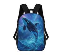 sinyumoney Bambini 17inch Borsa Scolastica Orca Leaping Through Stars Zaino Scolastico Per Bambini Borsa Per Libri Scuola Alla Moda Casual Zaini Da Viaggio Stampa 3D Divertenti Borse Per Libri